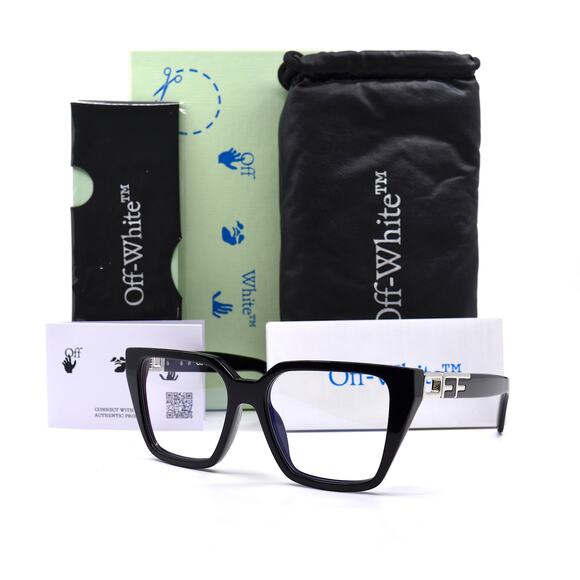 OFF-WHITE STYLE-29 BLACK AUTHENTIC EYEGLASSES FRAME - Picture 1 of 10